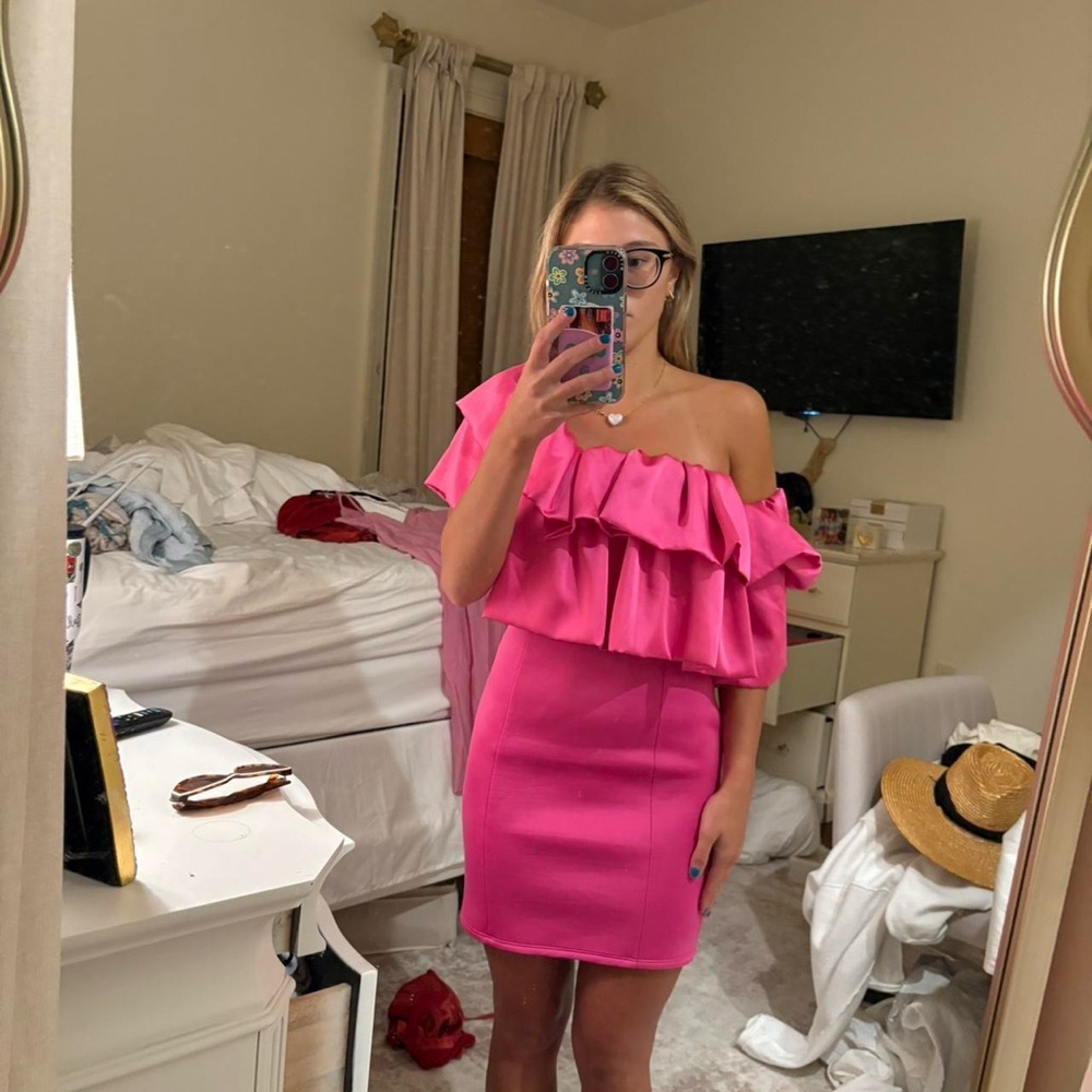 ASOS One Shoulder Pink Dress